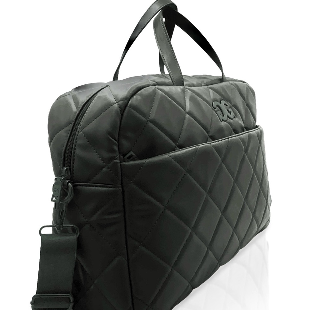 NWT Gilda Paris Quilted Business Travel Unisex Computer Lugage Bag  19x12x5 - Picture 2 of 2